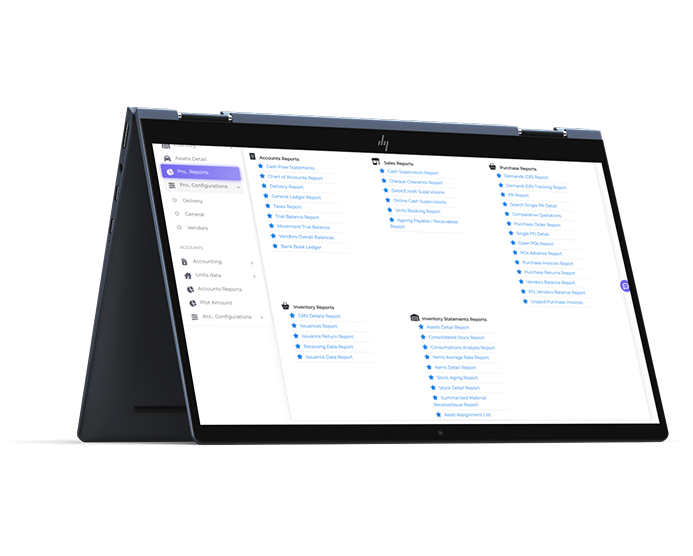 SA Systems ERP on device