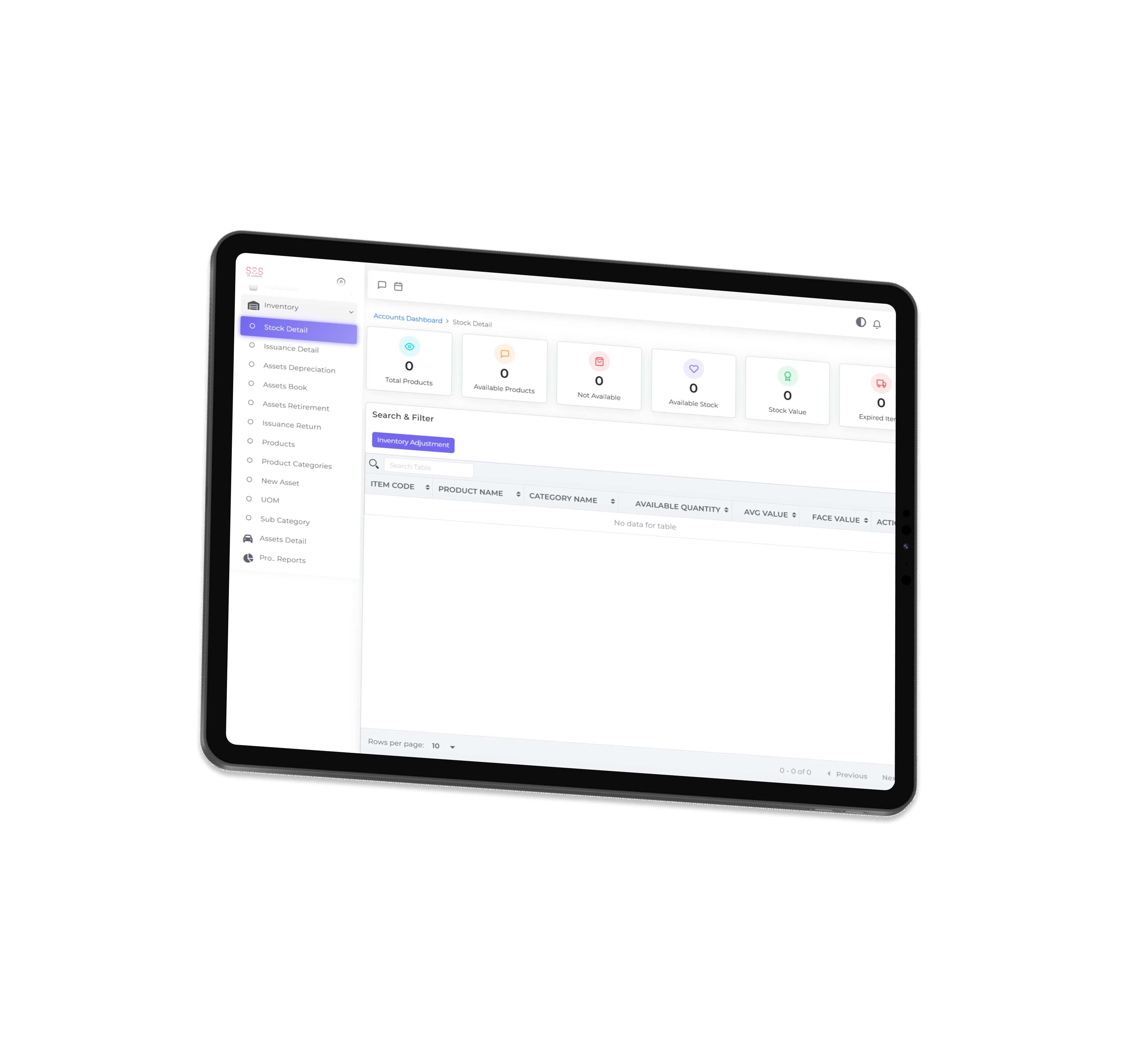 Inventory Management Software Interface
