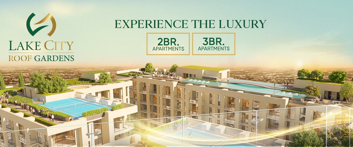 Lake City Roof Gardens: rooftop apartment blocks with pools, gardens and a tennis court