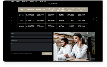 Website Data Page